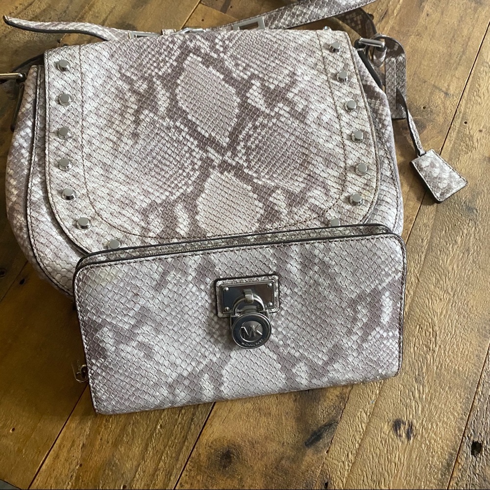 Michael Kors Embossed Python Print Lock Wallet - image 6